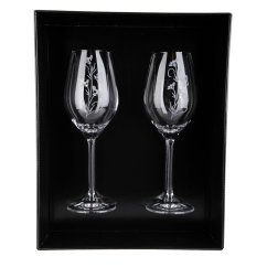 Sklenice na víno s krystaly Preciosa 360 ml - Flower 2 ks