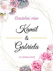 Svatební etiketa na víno 0,75l - SE220049